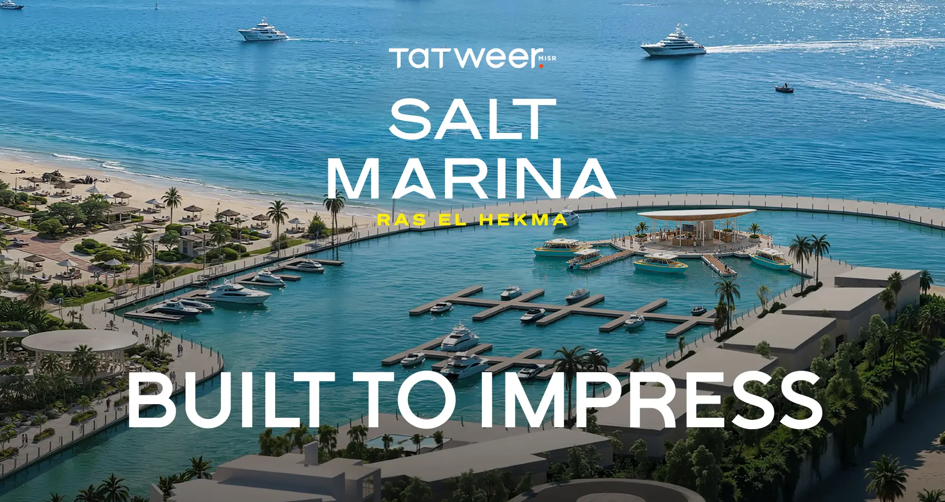 Luxury yacht on Salt marina water